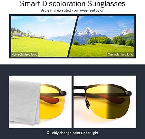 YIMI Men Women Photochromic Polarized Sport Sunglasses Cycling Fishing Driving Glasses UV400 Protection Anti Glare Eyeglasses