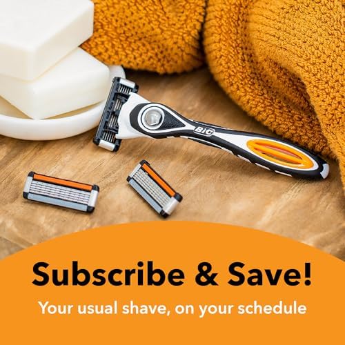 BIC Flex 5 Refillable Razors for Men, Long-Lasting 5 Blade Razors Refills for a Smooth and Comfortable Shave, 12 Razor Cartridges