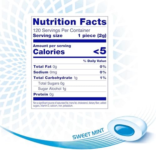 Mentos Pure White Sugar-Free Chewing Gum With Xylitol, Sweet Mint, 120 Piece Bulk Resealable Bag (Pack of 1)