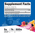 Nutricost Creatine Monohydrate Powder (Shaq's Berry Blast, 500 Gram) - Micronized Creatine Supplement, Vegan, GMO-Free, Gluten-Free, 74 Servings