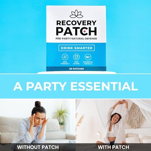 Recovery Patches 28 Pack - Wake Up Refreshed & Energized with Our 100% Natural Ingredients Patch - Individually Wrapped, Skin-Friendly & Waterproof - Enhanced Morning Formula