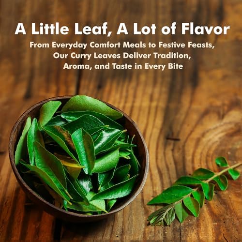 Hebhac Herbs Dried Curry Leaves 0.88 oz (25 g), Aromatic & Fresh – Perfect for Tea, Cooking, Curries & Spices – 100% Natural, Gluten Free, Vegan, Non-GMO, Hand Made