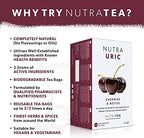 NUTRAURIC - Uric Acid Cleanse and Kidney Support – Kidney Cleanse Tea – Includes Cherry, Nettle & Turmeric - 40 Enveloped Tea Bags - by Nutra Tea - Herbal Tea - (2 Pack)