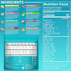 Electrolytes Powder Packets Sugar Free, 30 Sticks High Sodium Hydration Packets, Electrolyte Drink Mix with Lemon Lime Watermelon Peach Berry Kiwi Tropical Punch Lychee Cranberry, 10.5OZ