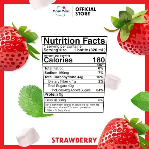 Mogu Mogu Strawberry Juice Drink (6 Bottles) with Limited Edition Cooler Bag – Chewy & Fun Strawberry Juice with Nata de Coco | Refreshing Drink for Kids & Adults | Ready to Drink Beverage Set