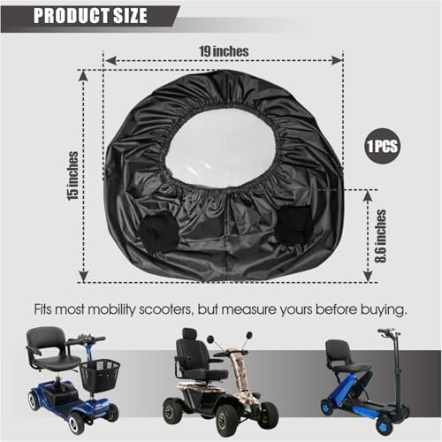 Waterproof Mobility Scooter Dashboard Cover - Heavy Duty Anti-UV Instrument Protection Shield, Transparent Panel Guard Against Rain, Sun & Dust, Fits Most 3 & 4 Wheel Scooters, 1 PC