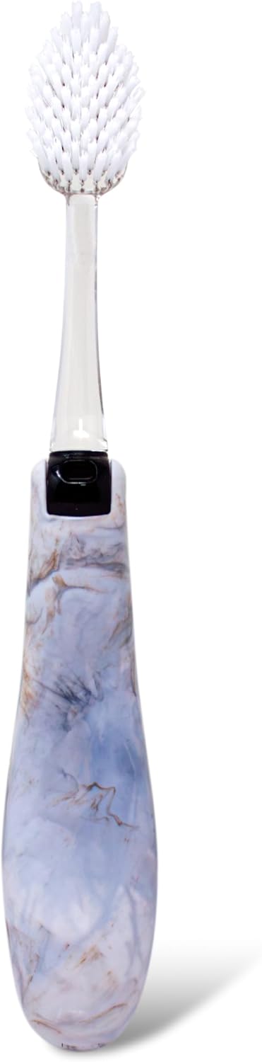 RADIUS Toothbrush Tour Travel Brush, Calacatta Stone, BPA Free and ADA Accepted, Designed to Improve Gum Health and Reduce The Risk of Gum Disease, 1 Pack