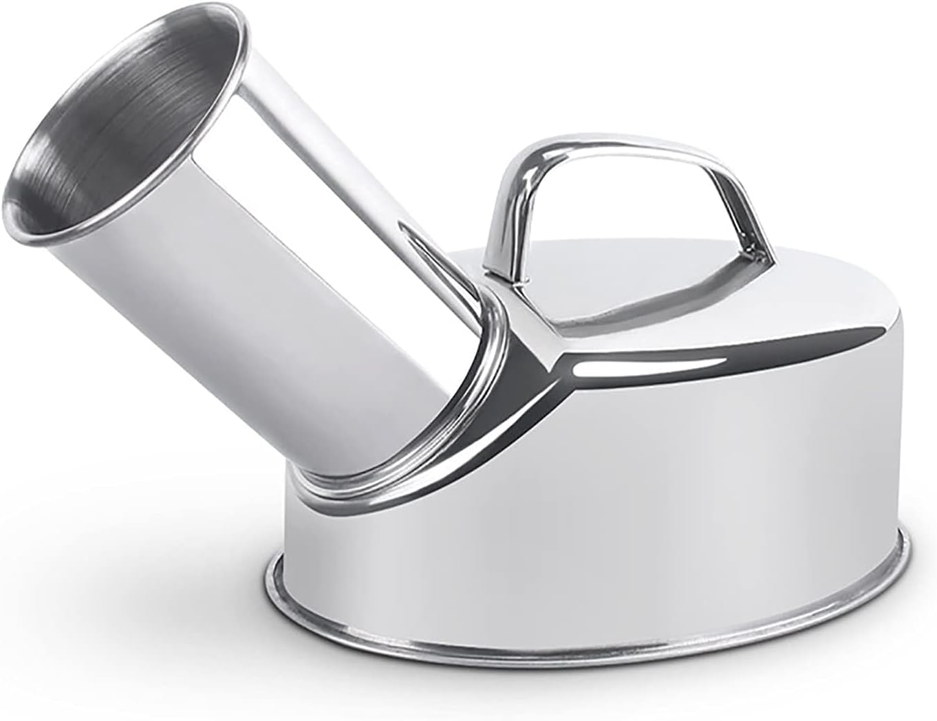 Stainless Steel Outdoor Urinal for Men - 360° Spill-Proof Portable Urinal with Anti-Splash Design, Heavy-Duty Steel Construction for Backyard, Camping, Job Sites - Easy Clean