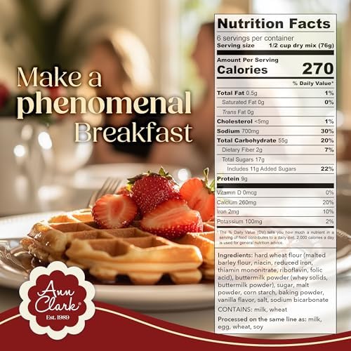 Ann Clark Gourmet Belgian Waffle Mix, 16 oz. (2 Pack)