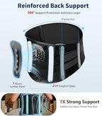 Dual X-Lower Back Brace for Men & Women for Lower Back Pain Relief, 8X Powerful Bionic Support System & Removable 3D Lumbar Pad, Adjustable & Breathable Lumbar Support Belt for Herniated Disc, Sciatica, Heavy Lifting, Work