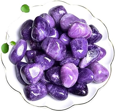 Lepidolite Healing Crystal Stones, 1.25-2.0" Large Reiki Healing Gemstones Natural Tumbled Polished Stones for Energy Witchcraft Therapy Meditation