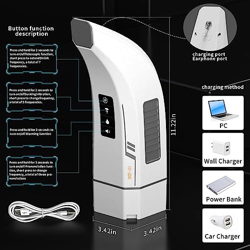 JITEM Portable Utility Tool, Fully Automatic Men's Fitness Equipment, Intelligent Multi-Frequency, USB Fast Charging, size