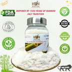 Jivvya 3X Bamboo Salt Powder - 2.4 OZ - Premium Korean-Style Natural Salt For Cooking and Wellness - and Immunity Support - Nutrient and Mineral Dense for Health