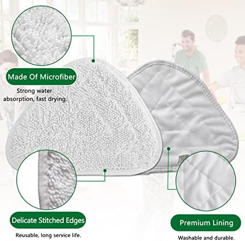 Diteje 4 Pack Replacement Triangle Mop Pads,Washable Refill Heads Compatible with O-ceda Microfiber Steam
