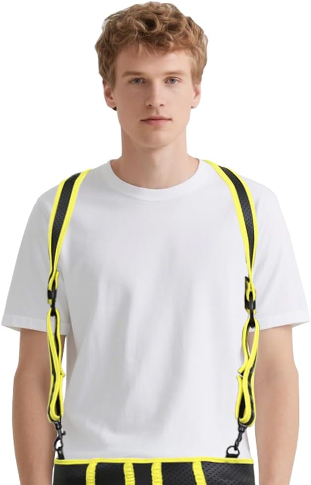 Neoprene Mens Body Chest Harness Adjustable Shoulder Strap with Short Pants
