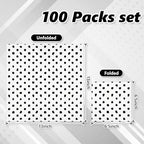 Whaline 100Pcs Black and White Napkins Black Dots Paper Napkin 3ply Polka Dots Disposable Luncheon Napkin Dessert Dinner Hand Napkin for Wedding Baby Shower Birthday Party Decorations, 6.5 x 6.5 Inch