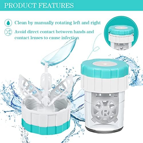 2 PCS Contacts Case Cleaner Machines, UpaClaire Daily Vision Care Manually Contact Lens Washer Cleaner Plastic