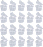 EXCEART 50Pcs Heart Shape Storage Case Transparent DIY Organizer Box for Jewelry and Sundries Dustproof PP Material for Girls Neat Countertop