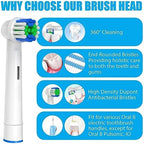 Replacement Toothbrush Heads Compatible with Oral-B Braun, 16 Pcs Professional Electric Toothbrush Heads Brush Heads for Oral B Replacement Heads Refill Pro 500/1000/1500/3000/3757/5000/7000/7500/8000