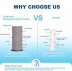 Reusable Paper Towels Washable Roll: 50Pack Paperless Paper Towels Tear Away 12x12In Absorbent Cloth Towels Reusable Washable for Kitchen Zero Waste (Gray)