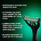 Wilkinson Sword - Xtreme 3 for Men | Sensitive | Pack of 8 Disposable Razors