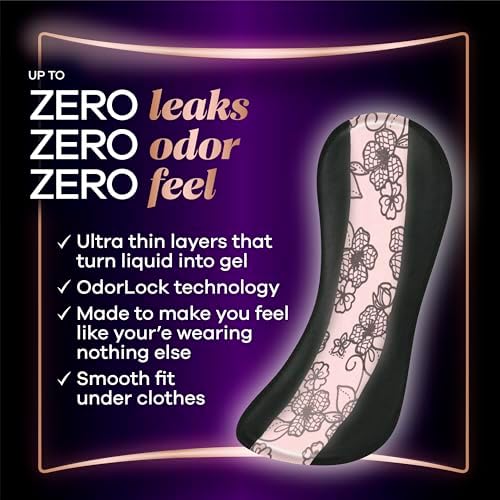 Always Discreet Boutique Incontinence Panty Liners for Bladder Leaks, Size 2, Very Light Absorbency, Long Length, 96 Count (3 Packs of 32)