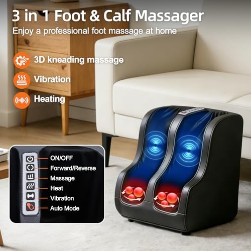 Full Body Massage Mat for Neck Back Foot Calf with Heat and Vibration, Massager Chair Pad with Deep-Kneading Nodes, Portable Seat Massager for Relaxation, Home Office Use, Gifts for Familes Friends
