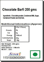 Ghasitaram Gifts Indian Sweets - Chocolate Barfi 200 gms