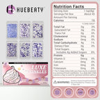 HUEBEATY® 6-in-1 Purple Sprinkles for Cake & Cupcake Decorating – 180g Edible Sanding Sugar & Pearl Sprinkles Mix for Birthday, Wedding, Unicorn & Mermaid Themes (Purple and Silver)
