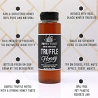 Honey Feast 12oz Truffle Honey - Gourmet Infused Honey with Premium Black Truffle, Luxurious Truffle Sauce for Culinary Delights, Perfect Foodie Gift & Unique Flavor Experience