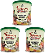 Taveners Tropical Travel Sweets Drops 200g tin, (7.05 Ounce) - 3 pack