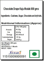 Ghasitaram Gifts Indian Sweets - Chocolate Drape Kaju Modak 800 gms