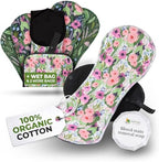 Organic Cotton, High Absorbency Reusable Period Pads for Heavy Flow (6 Pack L+XL) - Leak Proof & Odor Free Cloth Pads for Women - High-Temp Washable, Breathable & Skin-Safe for Menstrual Comfort