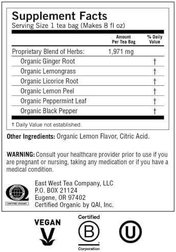 Yogi Tea Lemon Ginger Tea Bags, 16 ct