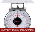 Tada 44 LBS Stainless Steel Mechanical Kitchen Scale Heavy Duty Portion-Control Food Scale Produce Scale with Stainless Steel Platform