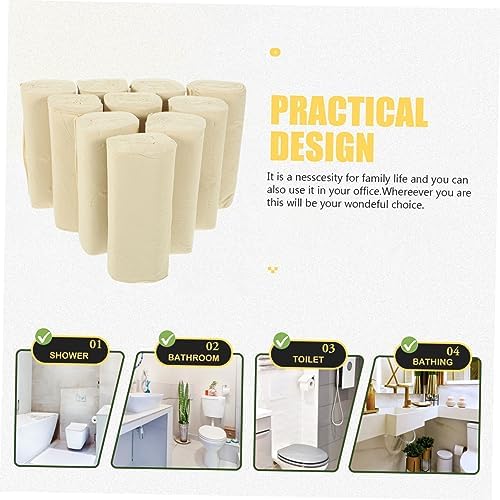 Operitacx 16 Rolls of High- Toilet Tissue Paper Soft Bamboo Pulp for Home Office