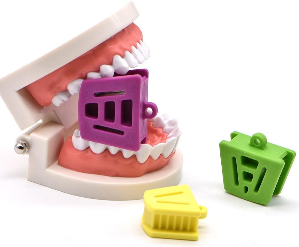 Angzhili Dental Mouth Prop Plastic Dental Bite Block Orthodontic Bite Blocks Dentistry Accessories (3 Pcs/Set)
