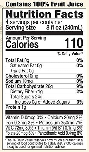Lakewood Organic PURE Pink Grapefruit Juice, 32-Ounce Bottles (Pack of 6)