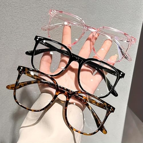 4 Pack Blue Light Glasses, Computer/Gaming/TV/Phones Glasses for Women and Men, Anti Eye Strain Lightweight Frames for Work & Screen Time