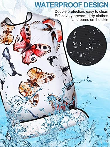 Eurzom 6 Pack Adult Bibs for Elderly Women Men, Reusable Adult Bibs for Eating with Optional Crumb Catcher Clothing Protector