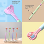 QQLADY Sensory Joy Toothbrush - 3-Sided Toothbrush,Soft Bristles V Shaped Toothbrush,Three Sided Soft Hair Tooth Toothbrush (aldult,M)
