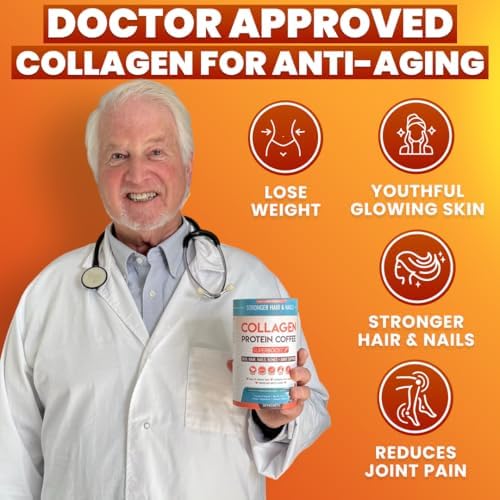 Collagen Protein Coffee Powder for Weight Loss – Supports Digestion, Bloating, Energy & Focus, Fat Burning, Joint, Skin, Hair & Nails – High-Protein for Women & Men (30 Servings)