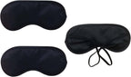 Medsuo 3pcs Comfortable Soft Sleep Eye Masks Shade Cover Lightweight Sleeping Blindfold for Men and Women, Suitable for Travel Sleep or Party Supplies (Black)