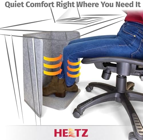 Foldable Foot & Leg Heater, Portable Under Desk Space Heater & Warmer, Heated Floor Mat, Tip-Over Protection, Auto Shutoff, Ideal for Home, Office, or Desk Use, Compact & Safe Design