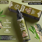 White Sage Spray for Spiritual Cleansing Negative Energy and Protection - Smudge Spray Made with Natural Non Toxic Sage Essential Oil - Salvia Blanca para Limpiar