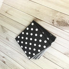 White Polka Dots Black Napkins,2-Ply Wedding Party Paper Napkins Everyday Napkins for Birthday Graduation Shower,40 pcs 6.5 in