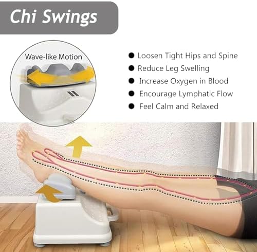 Swing Foot Massager, Portable Electric Aerobic Exerciser, 10 Gear Speed Adjustable, Relax Foot Pain Relief,Fitness Blood Chi Machine with Controller