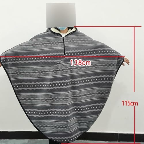 DKULMN Wheelchair Blanket for Adults,Adult Wheelchair Cape with Hood Wheelchair Clothing Winter Poncho Cape Coat for Wheelchair Users