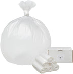 Top Knot Bags 33 Gallon Garbage Trash Bag 33X40" Clear 150 Count Can Liner Bulk 30 Gallon 31 Gallon 32 Gallon 34 Gallon 35 Gallon Made in USA