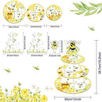 CC HOME Bee Party Supplies Cupcake Stand 3 Tier Bee Party Cake Stand for Kids Birthday Party Decorations Bee Theme Party Baby Shower Birthday Party Supplies